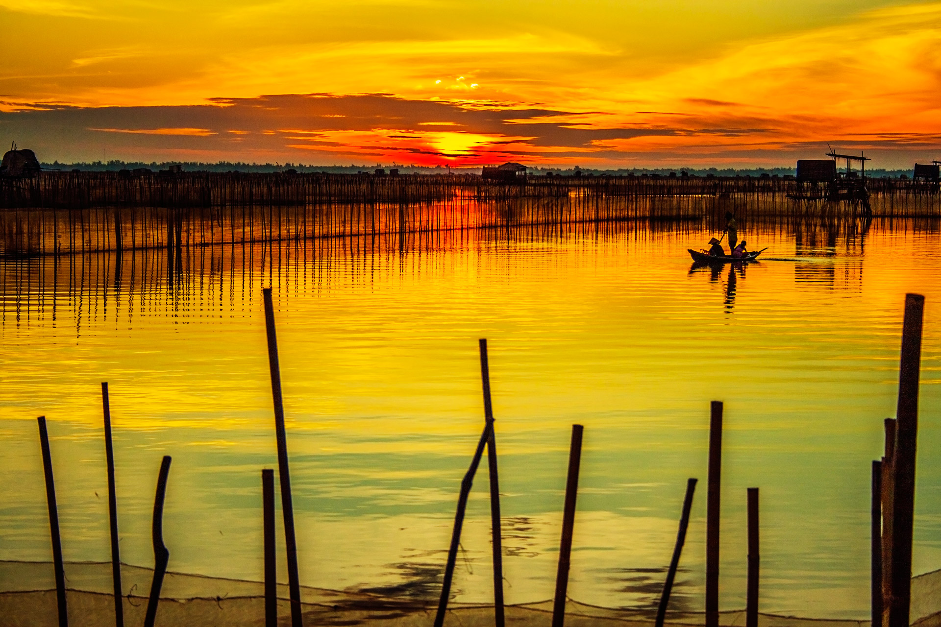 dawn lagoon hue free photo