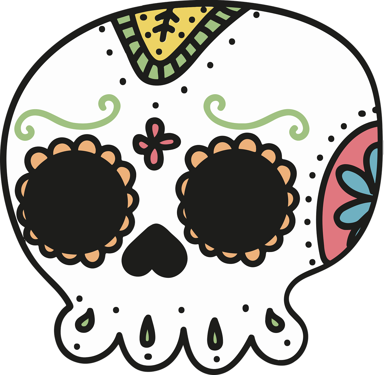 day of the dead  mexico  skull free photo