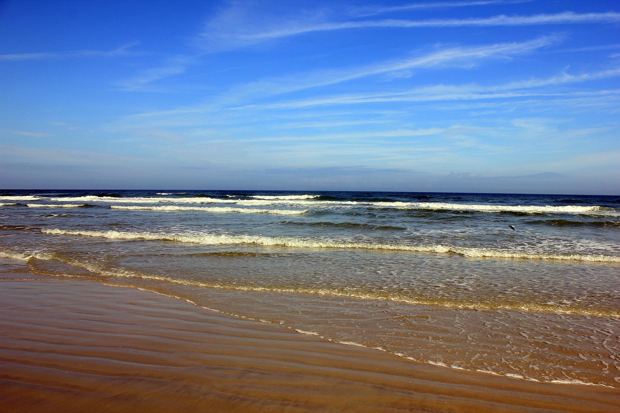 daytona beach ocean sky free photo