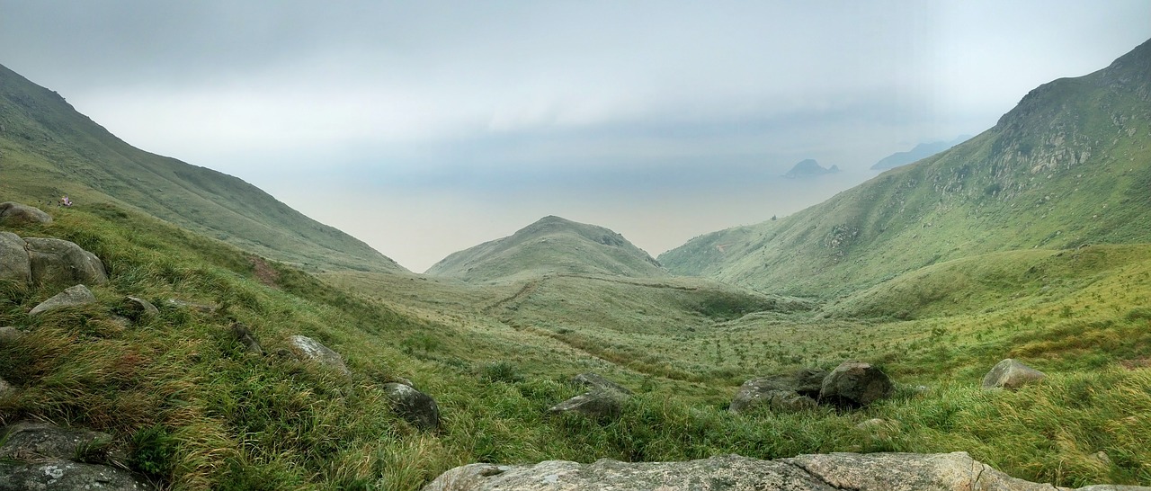 dayushan island cloudy day meadows free photo