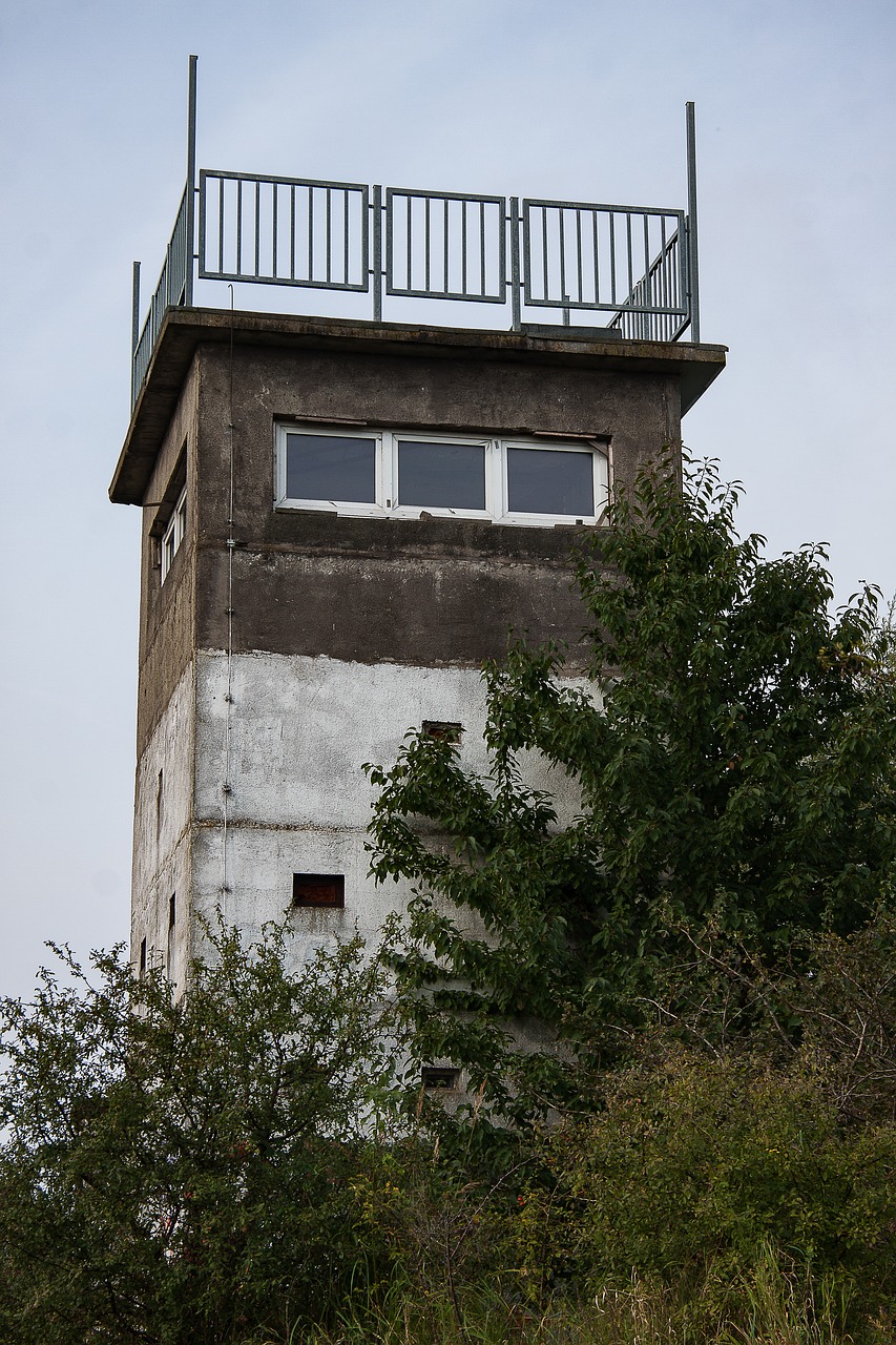 ddr former border tower watchtower free photo