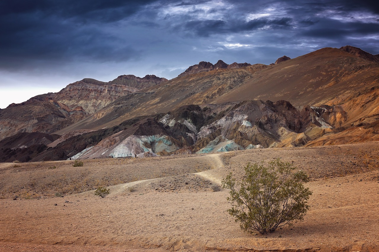 death valley artists drive blue stone free photo