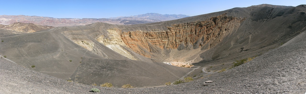 death valley crater desert free photo