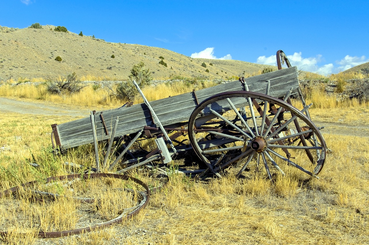 decayed wagon  bannack  state free photo