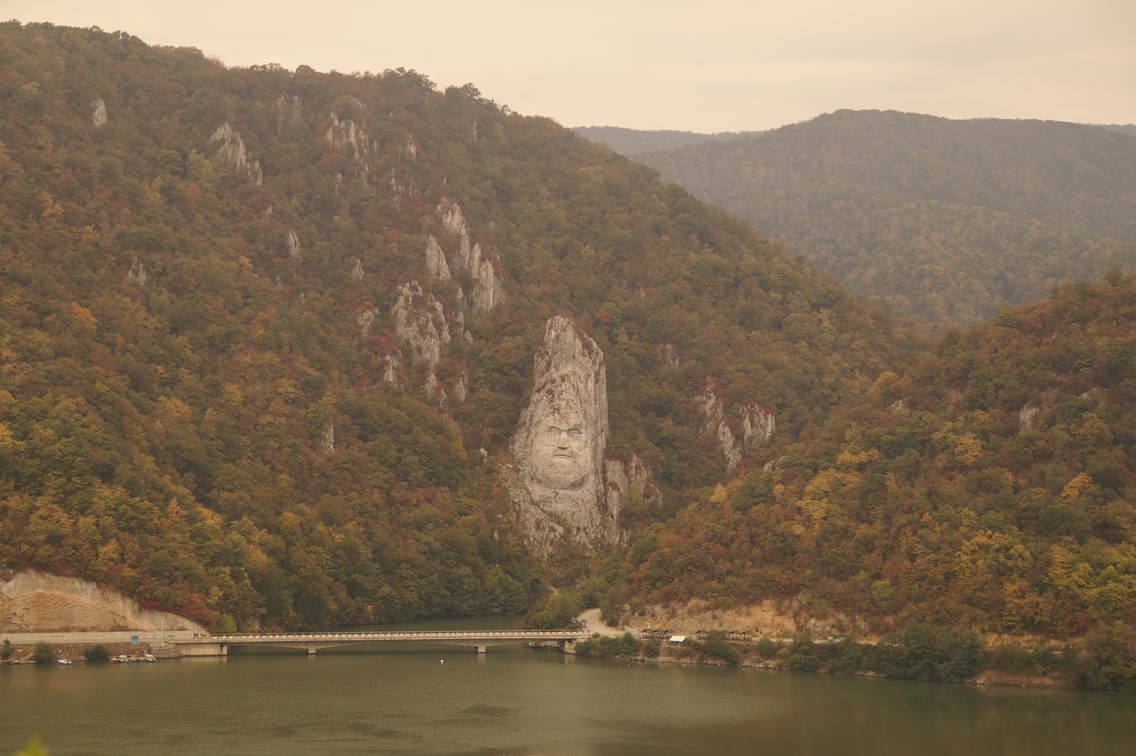 decebal's face danube romania free photo