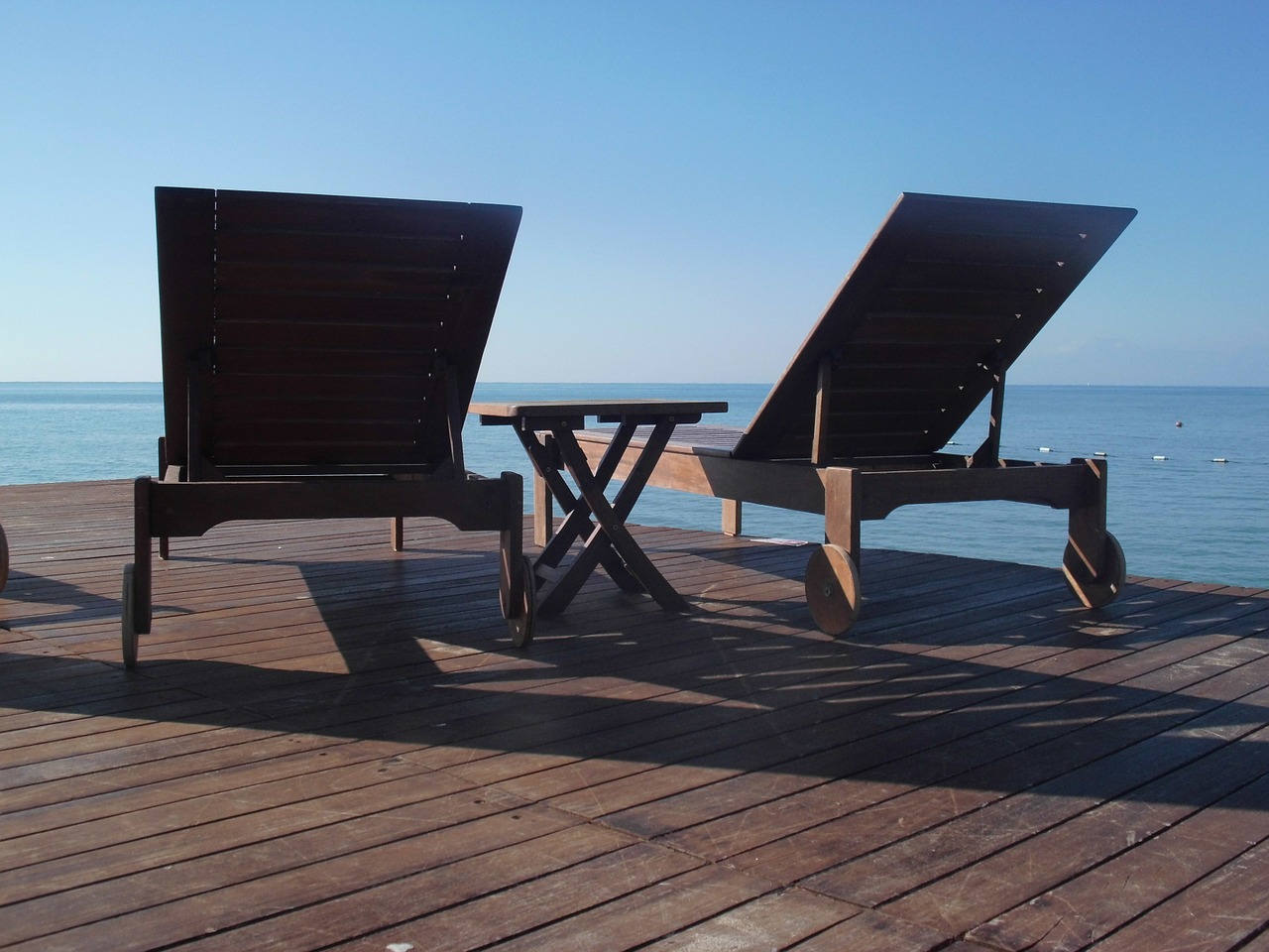 deck chair relax sea free photo