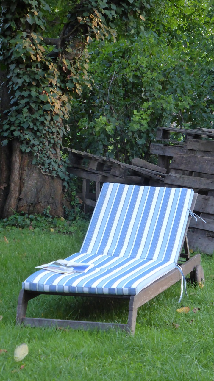 deck chair garden break free photo