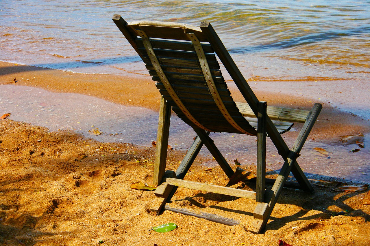 deckchair beach sand free photo