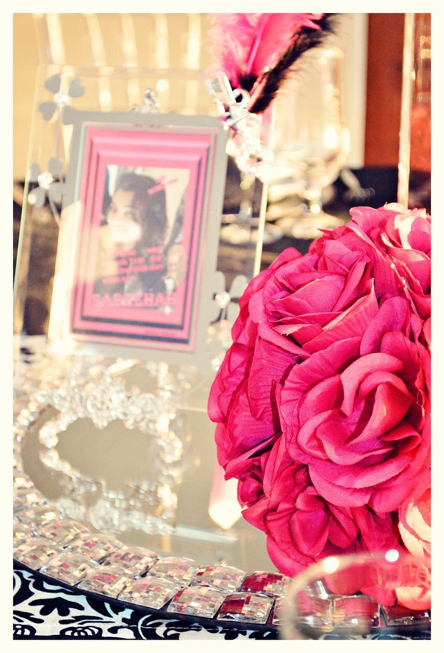 decor roses mirror free photo