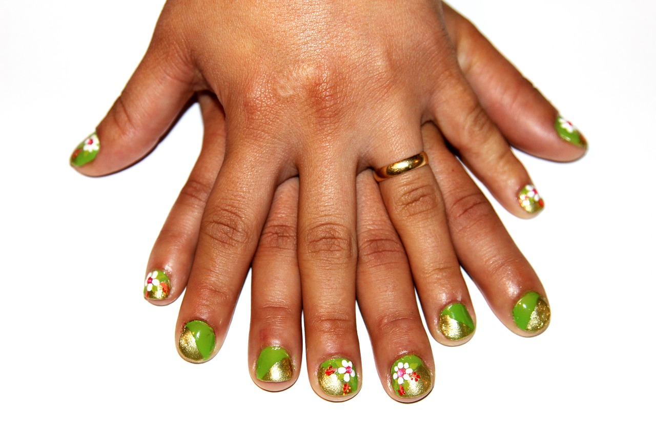 decorated nails artistic nails fashion free photo