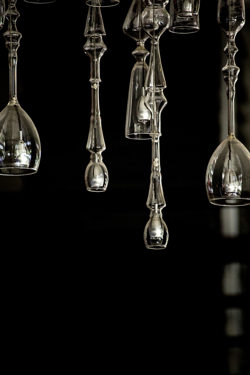 chandelier glass art work free photo