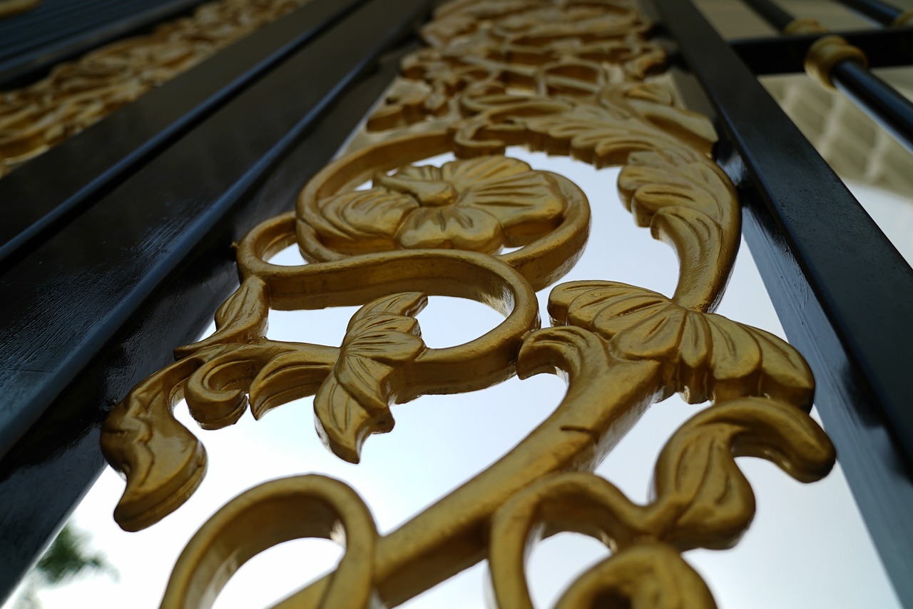 decorative detail golden ornamental free photo