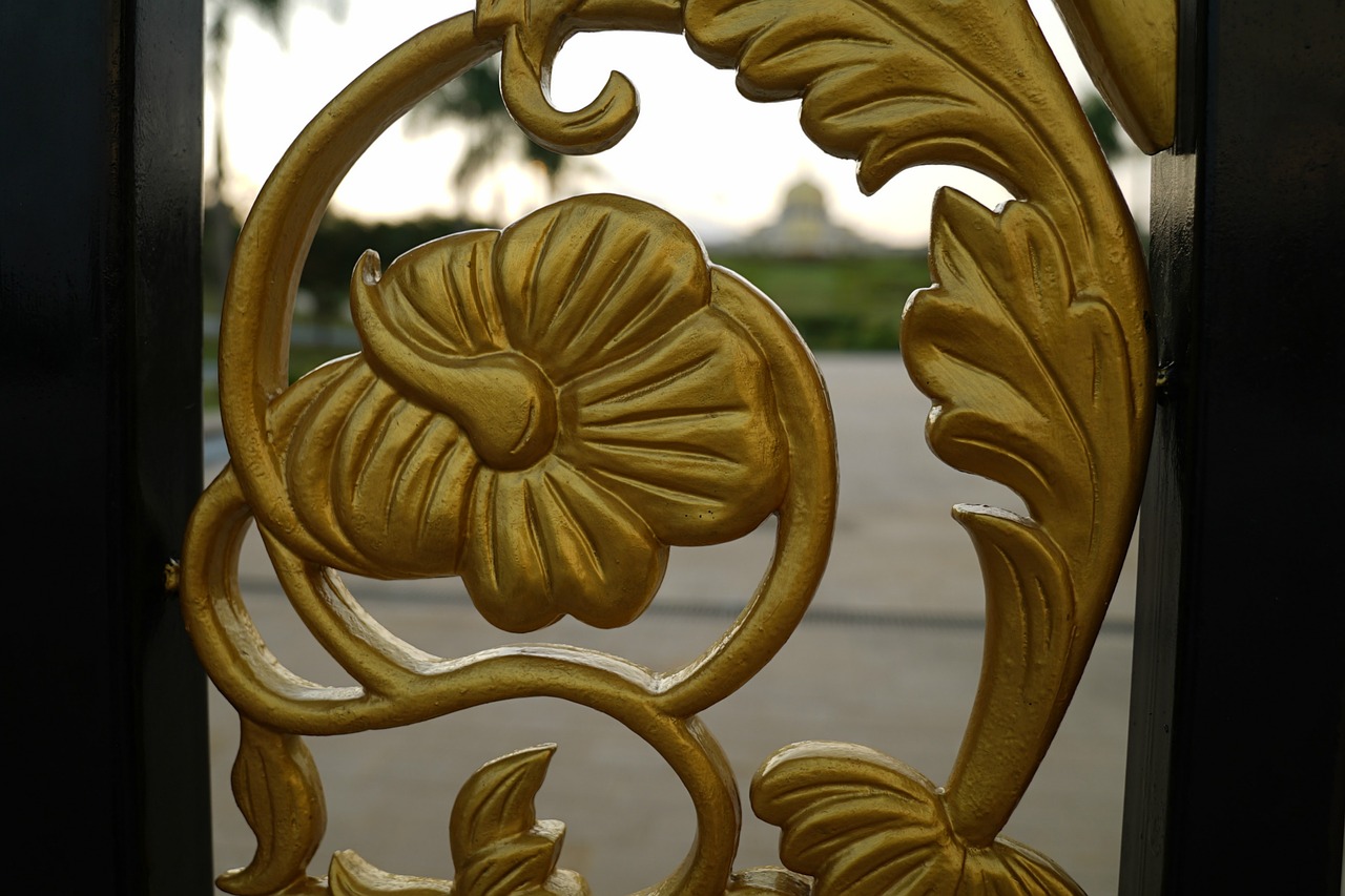 decorative detail golden ornamental free photo