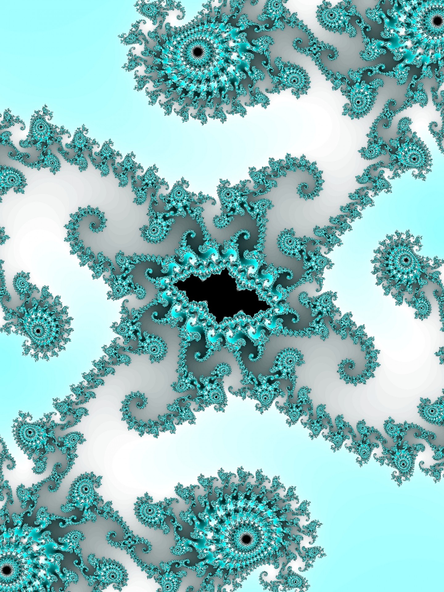 fractal blue rendering free photo