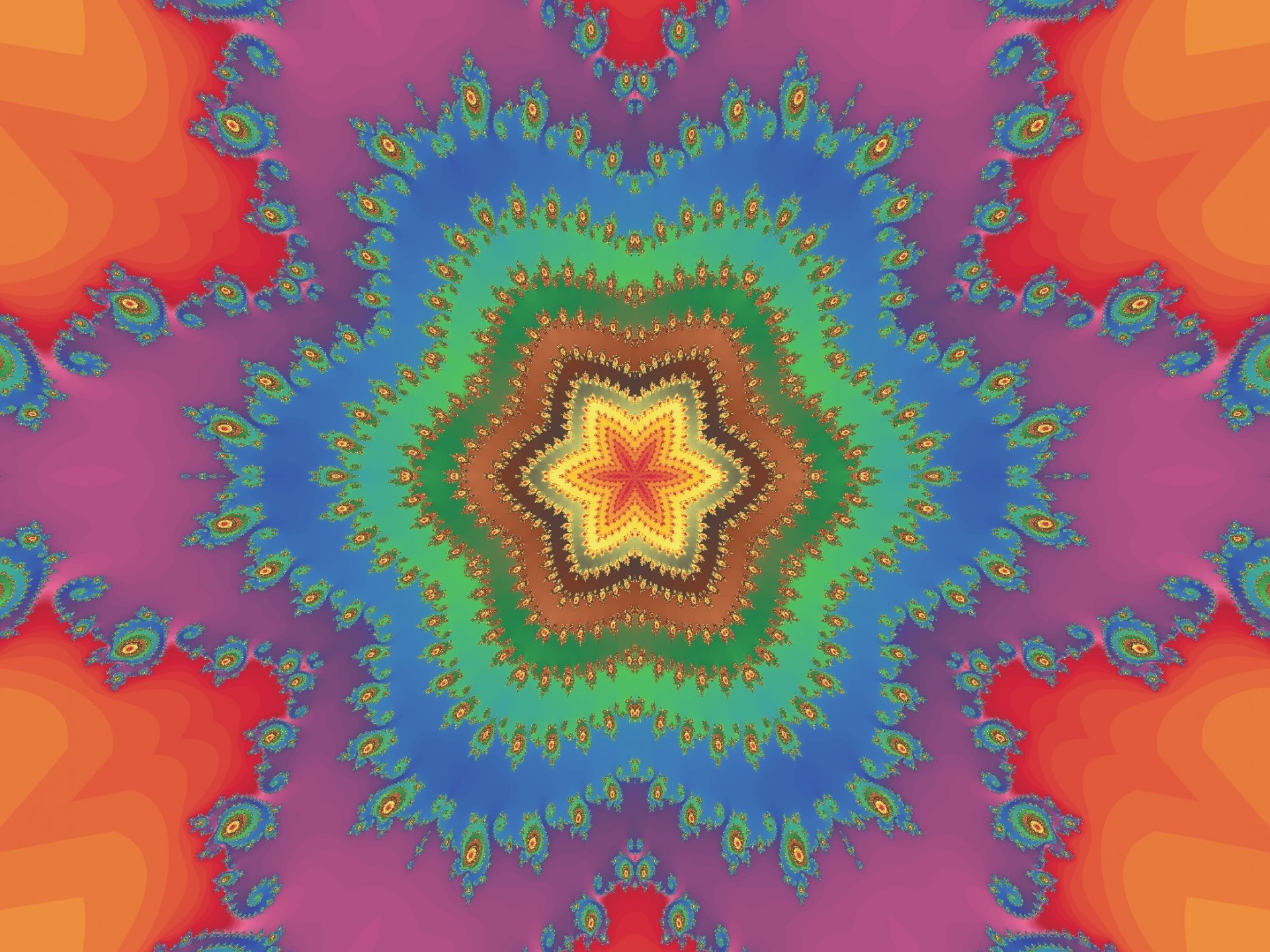 fractal flower art free photo
