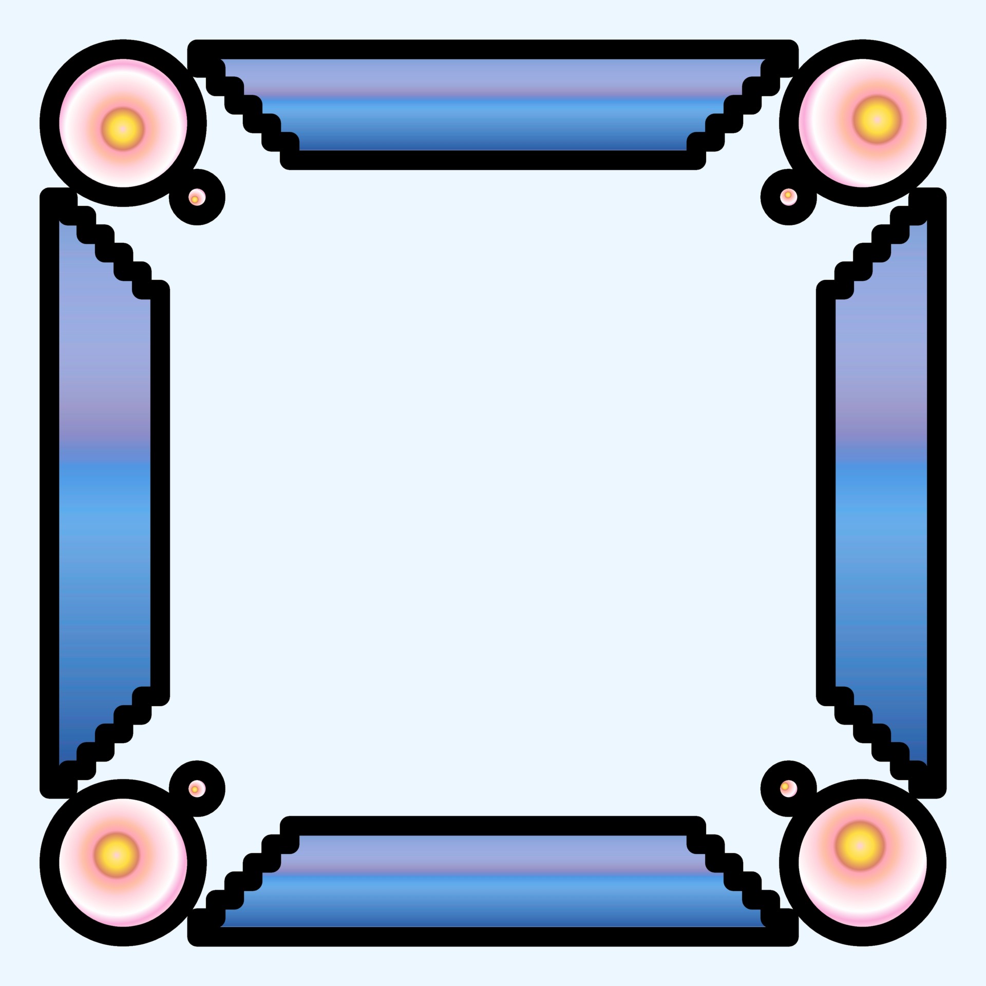 frame pink blue free photo