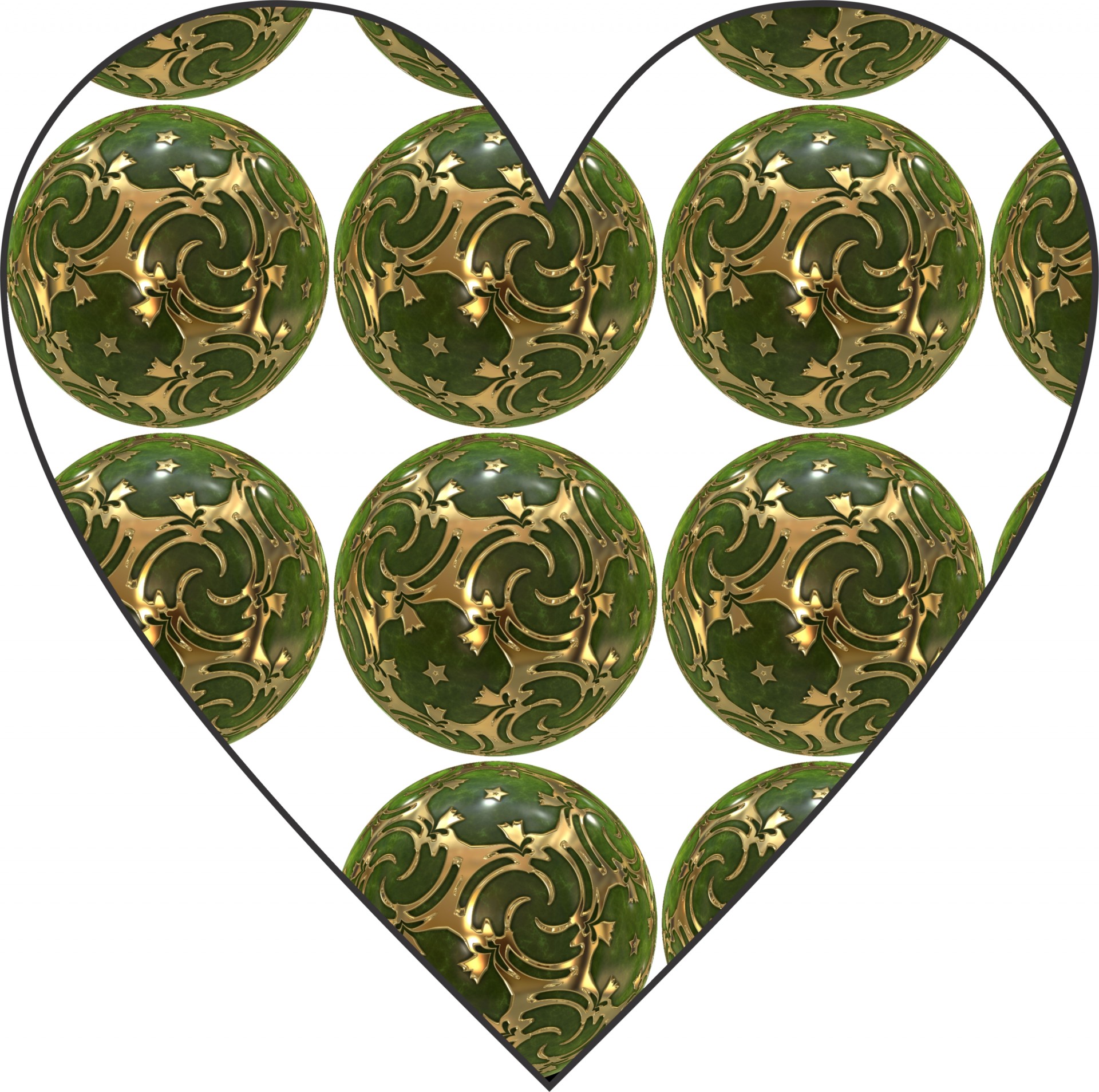 heart green decorative free photo