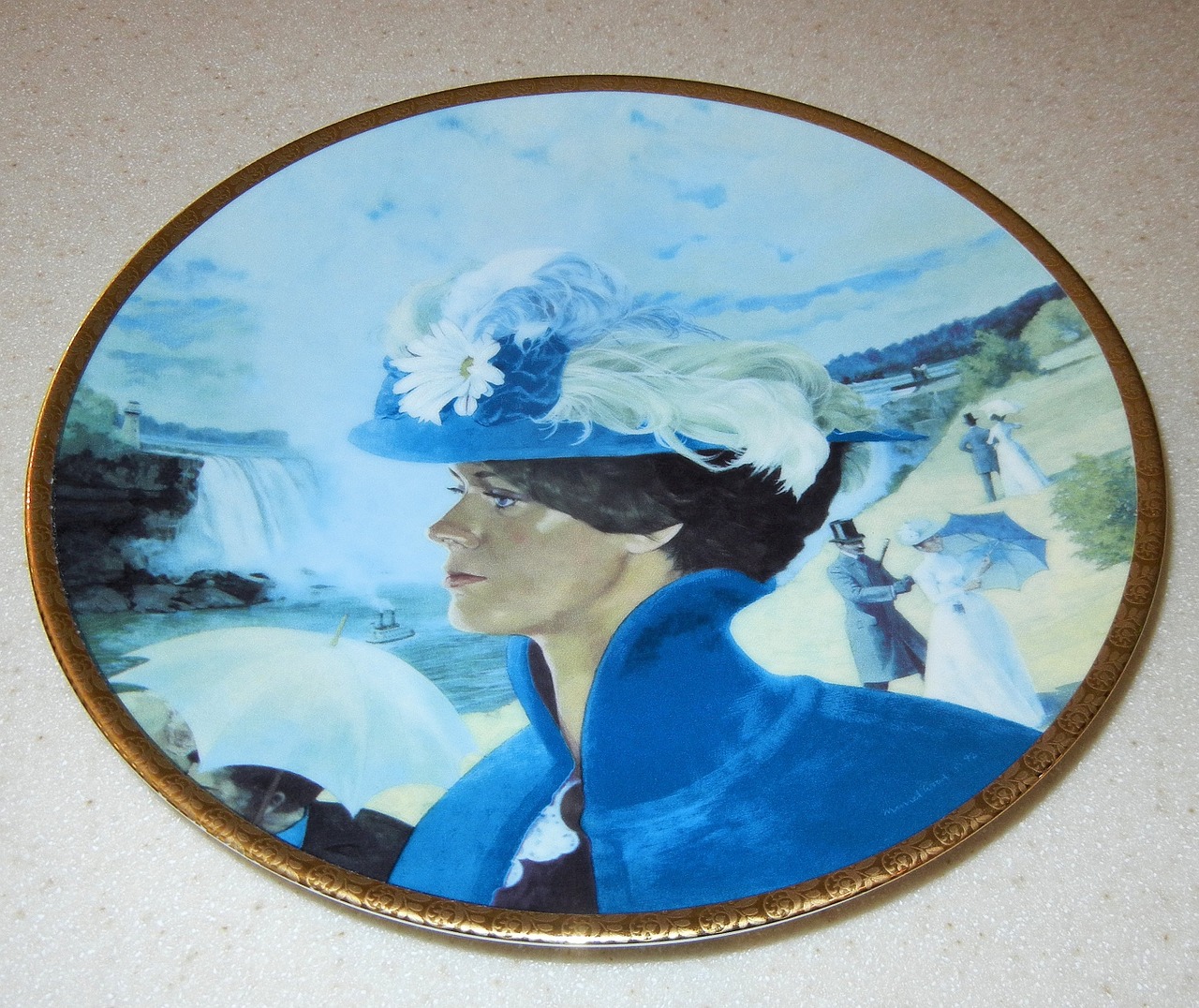decorative plate mrs albee on vacation canadian plate free photo