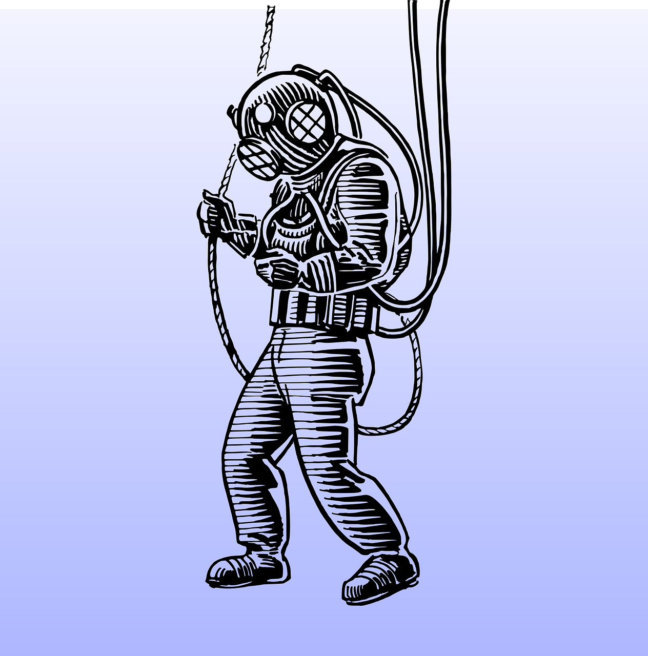 deep sea diver diving free photo