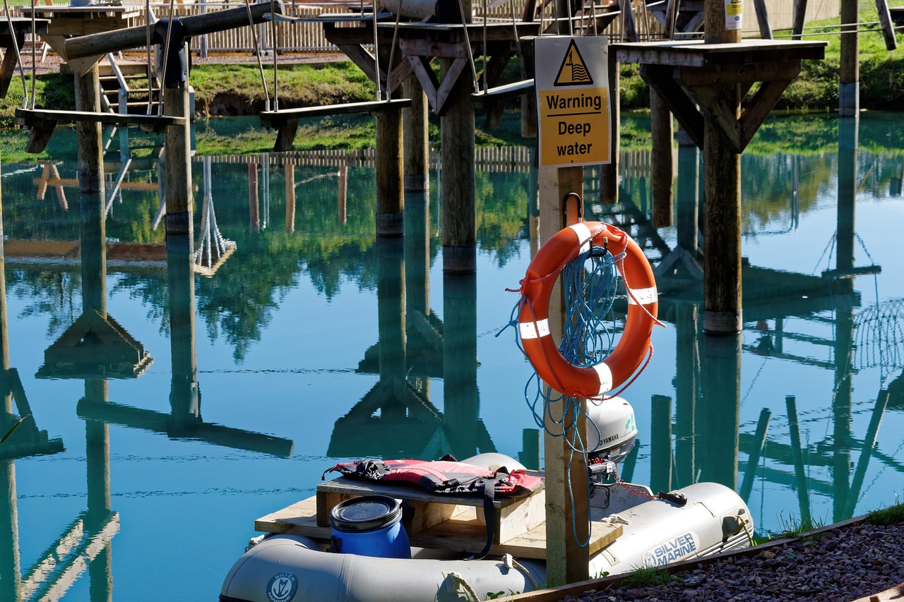 deep water adventure park water sports free photo