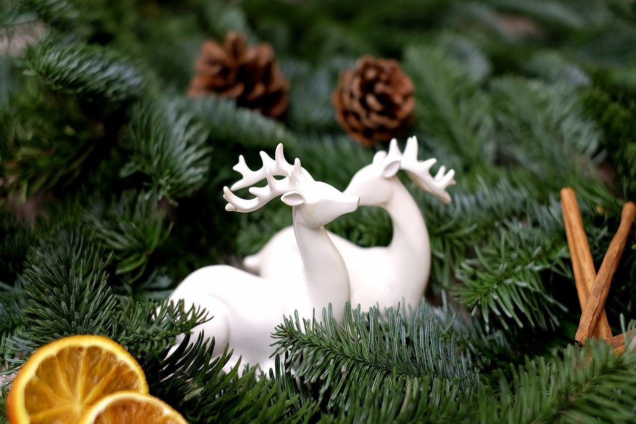 deer pair decoration free photo