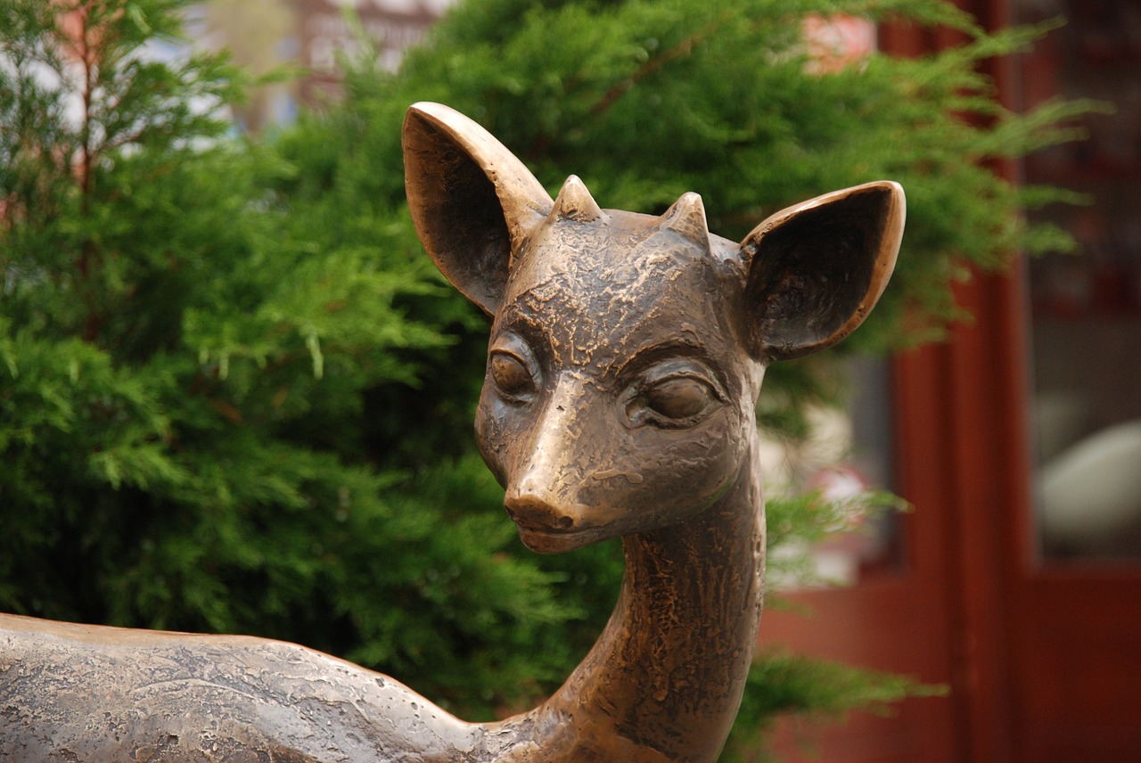 deer image statue free photo