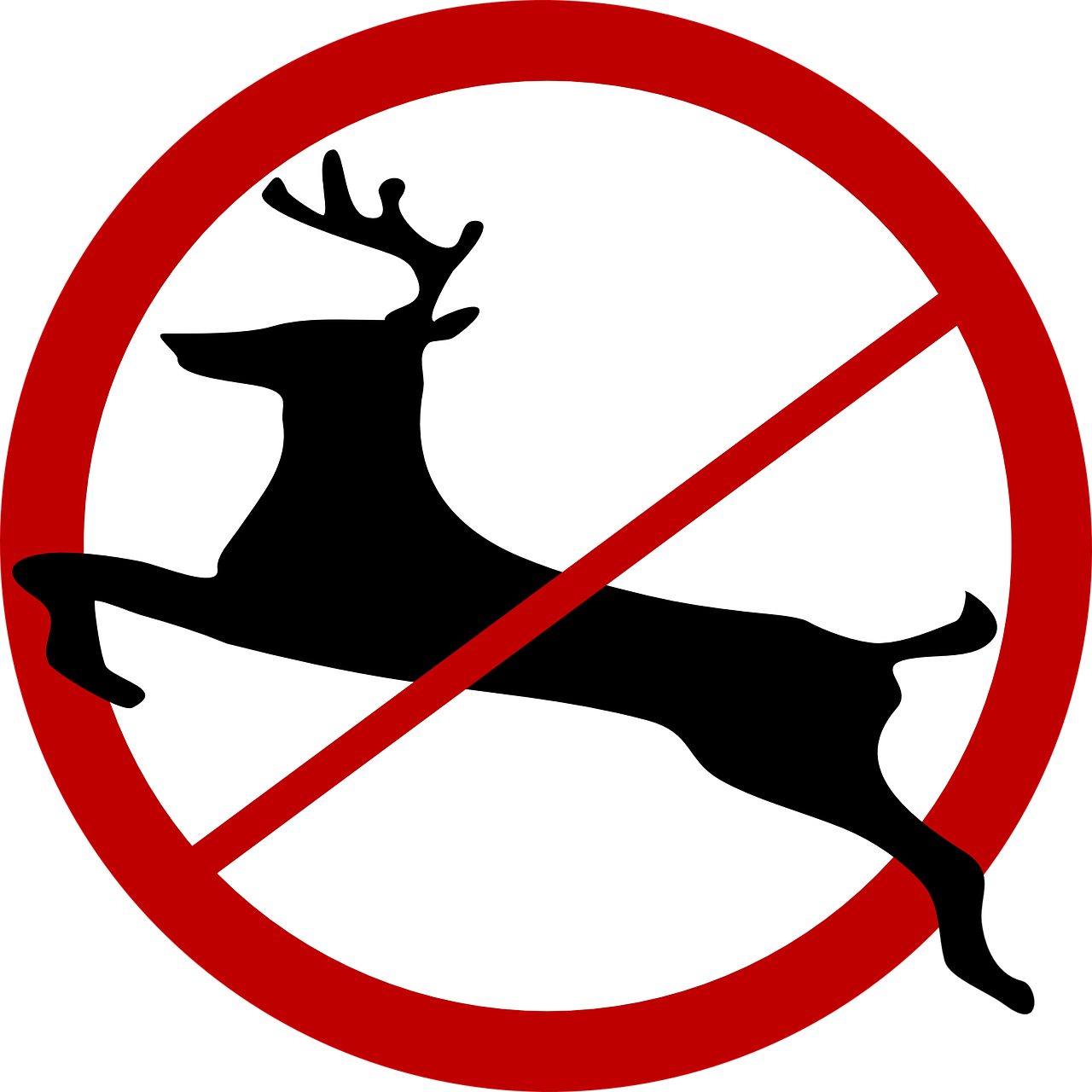 deer sanctuary warning free photo