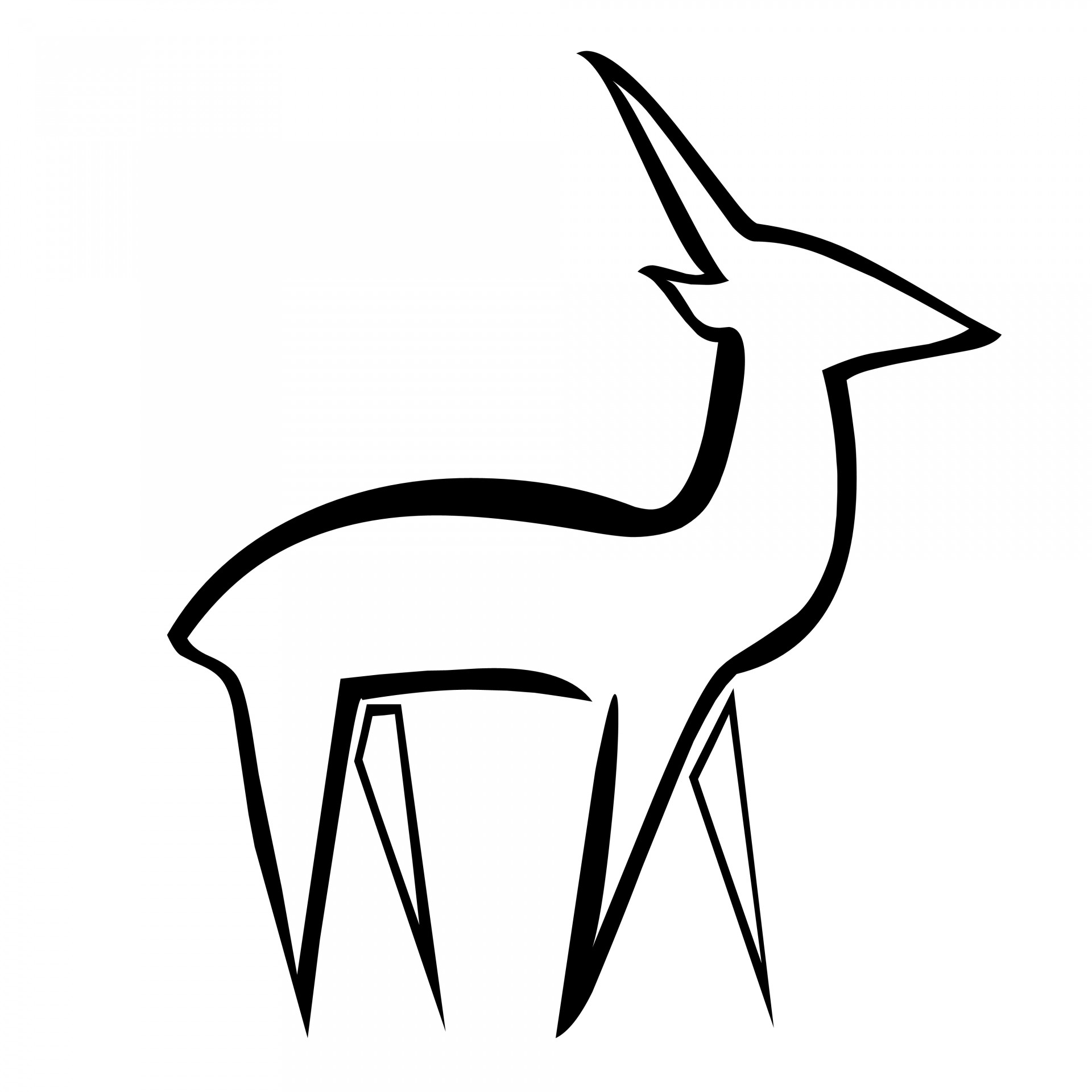 deer animal silhouette free photo