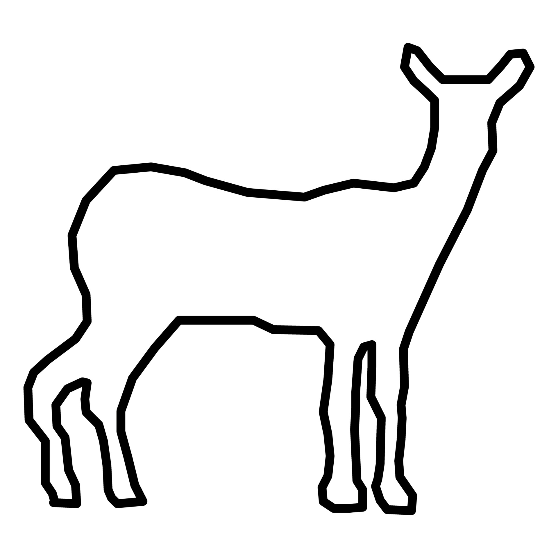 outline silhouette deer free photo