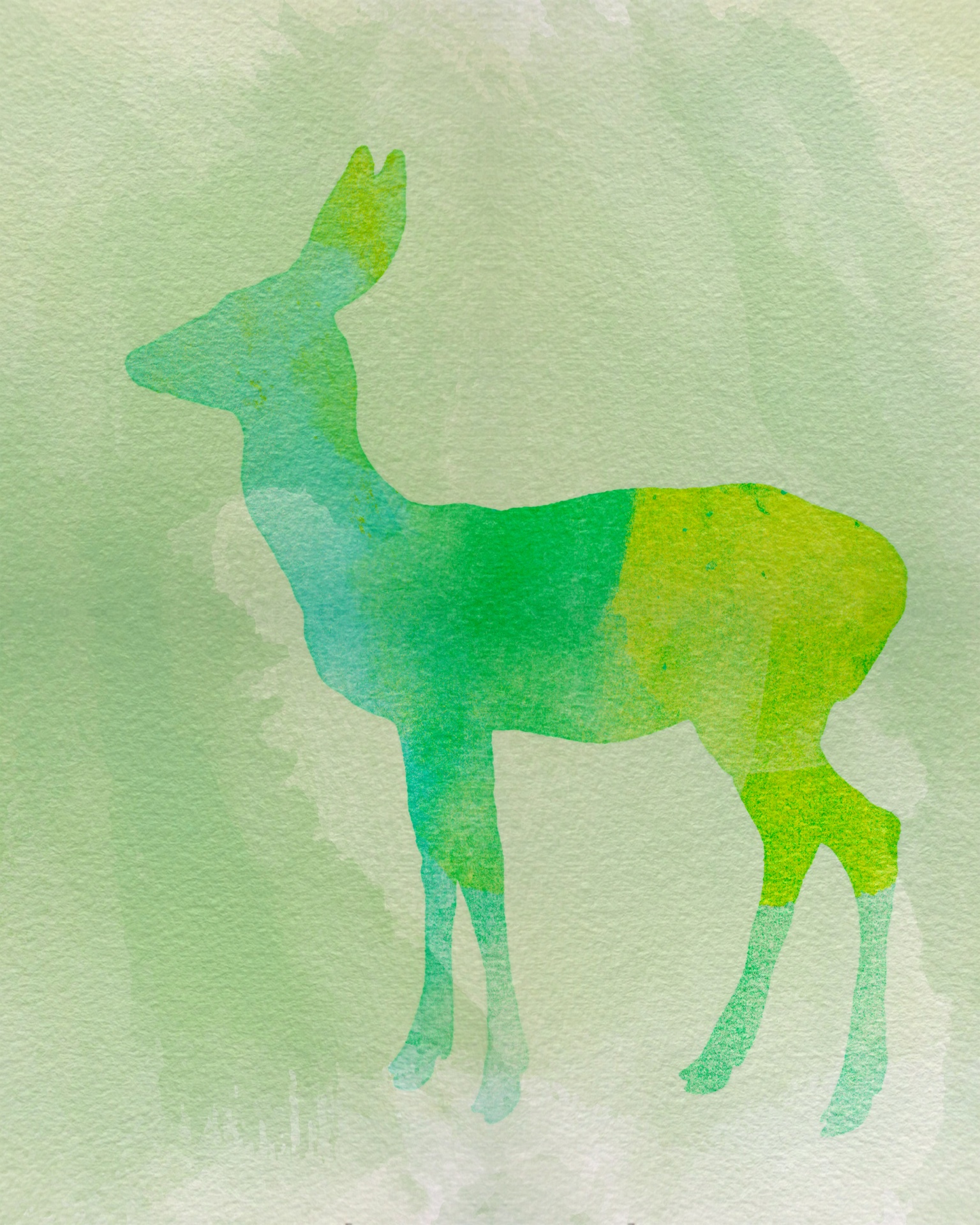 deer watercolour watercolor free photo