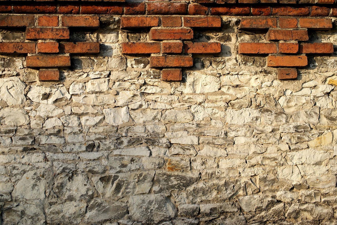 defensive wall brick chalk free photo
