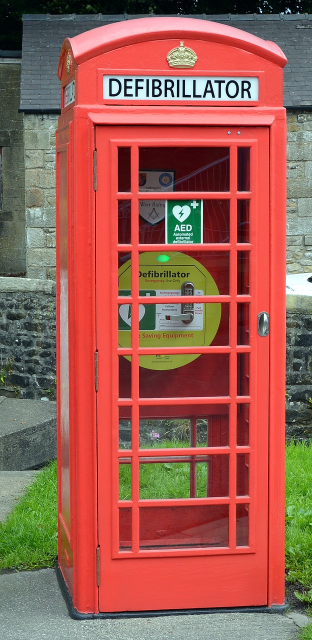 defibrillator telephone outdoors free photo