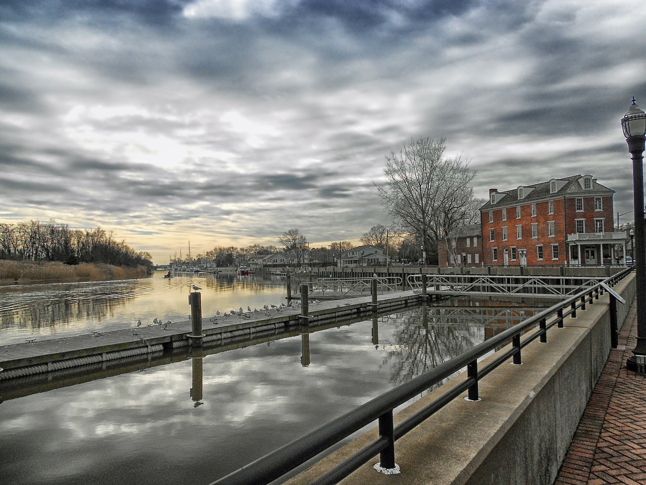 delaware city river canal free photo