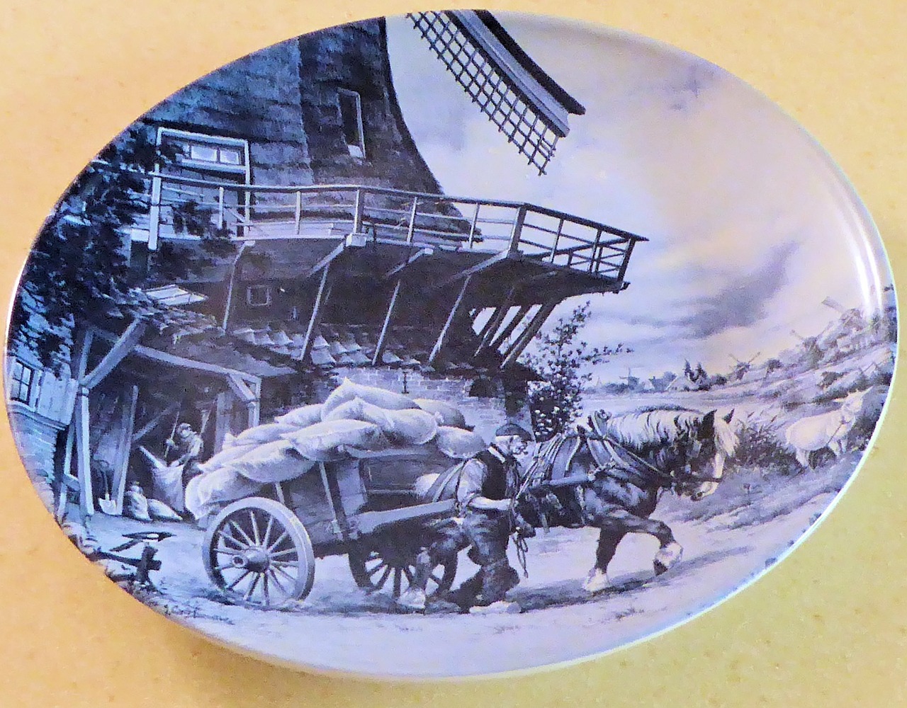 delft hand decorated plate holland free photo