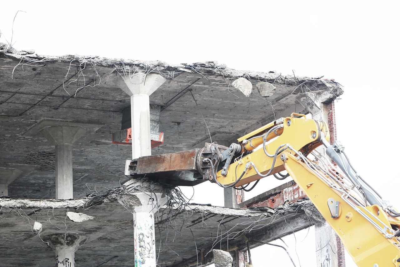 demolish bulldozer tearing free photo