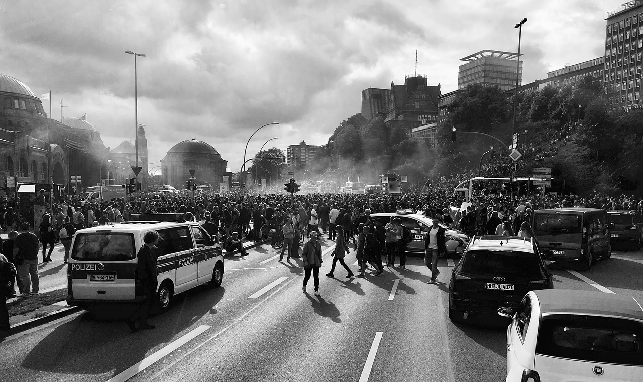 demonstration hamburg g20 free photo