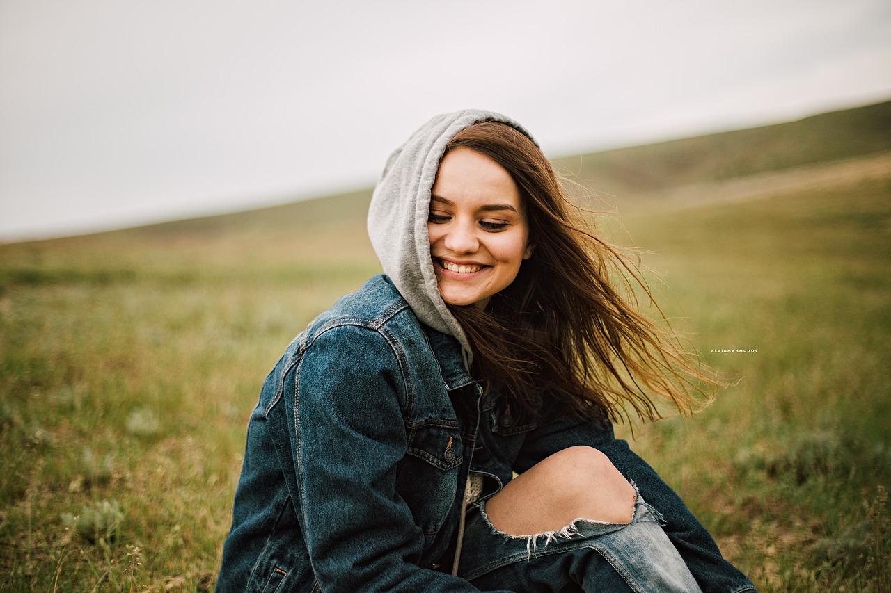 denim grass happy free photo