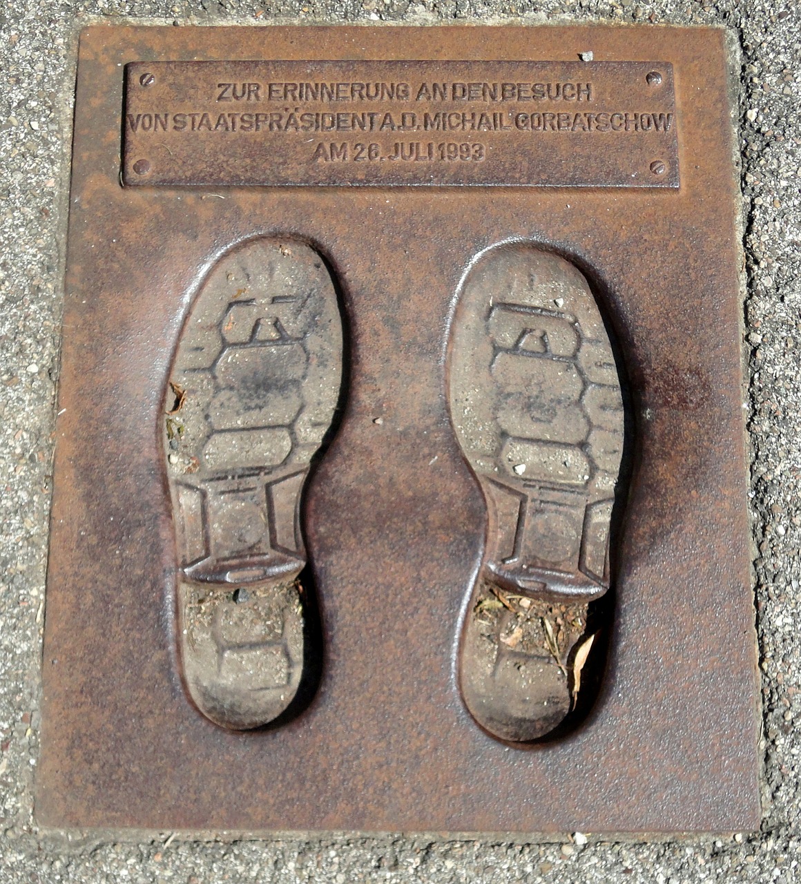 denkendorf michail gorbachev footprints free photo