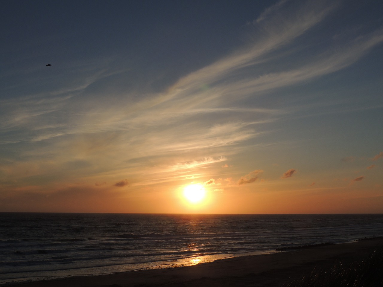 denmark sunset hvide sande free photo
