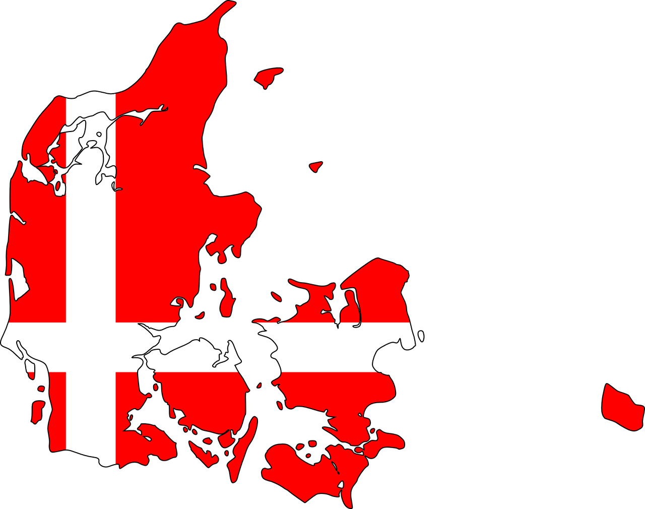 denmark map drawn free photo