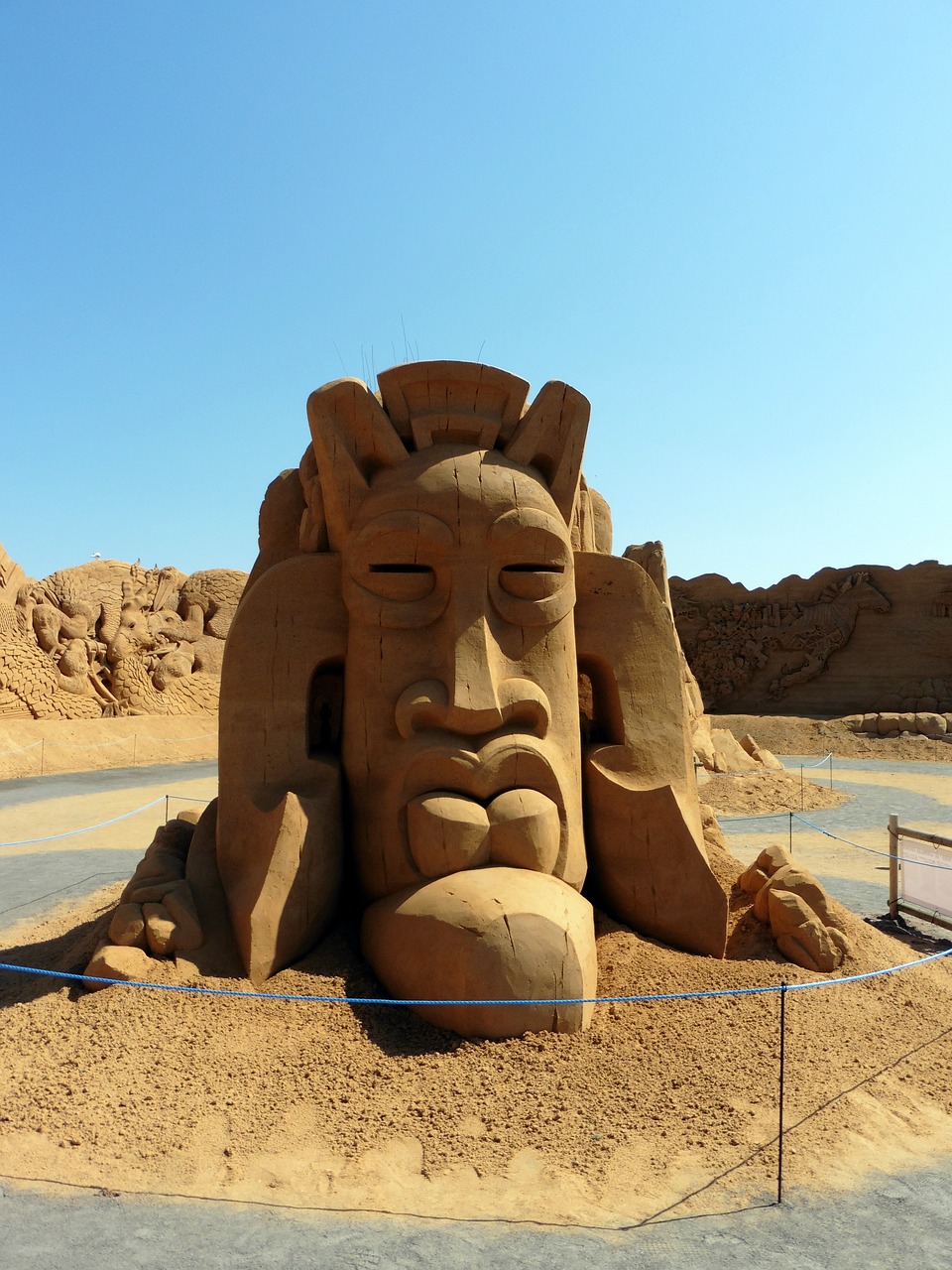 denmark sand sculpture søndervig free photo