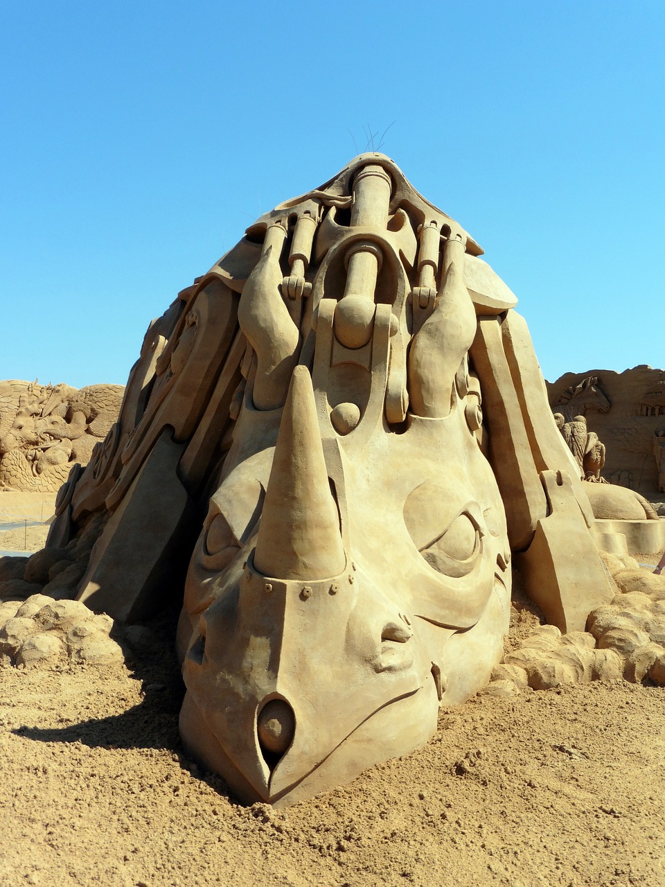 denmark sand sculpture søndervig free photo