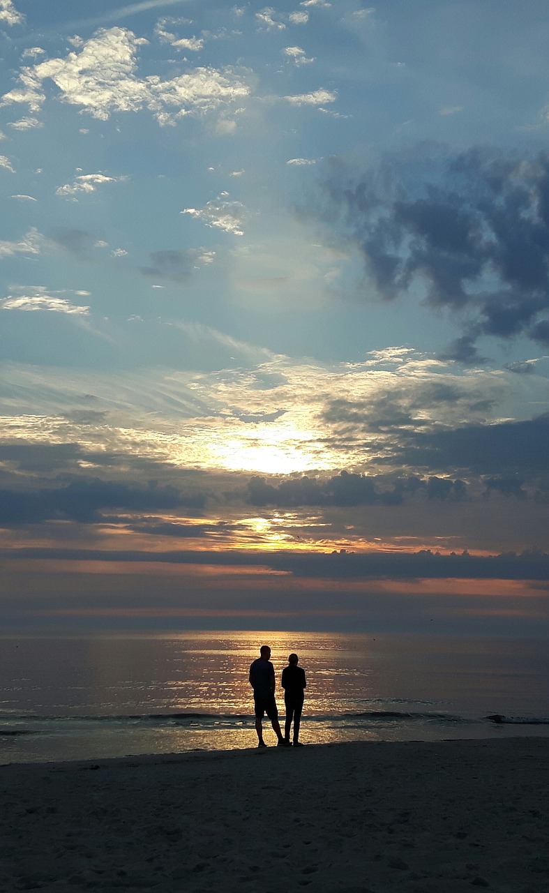 denmark sunset beach free photo