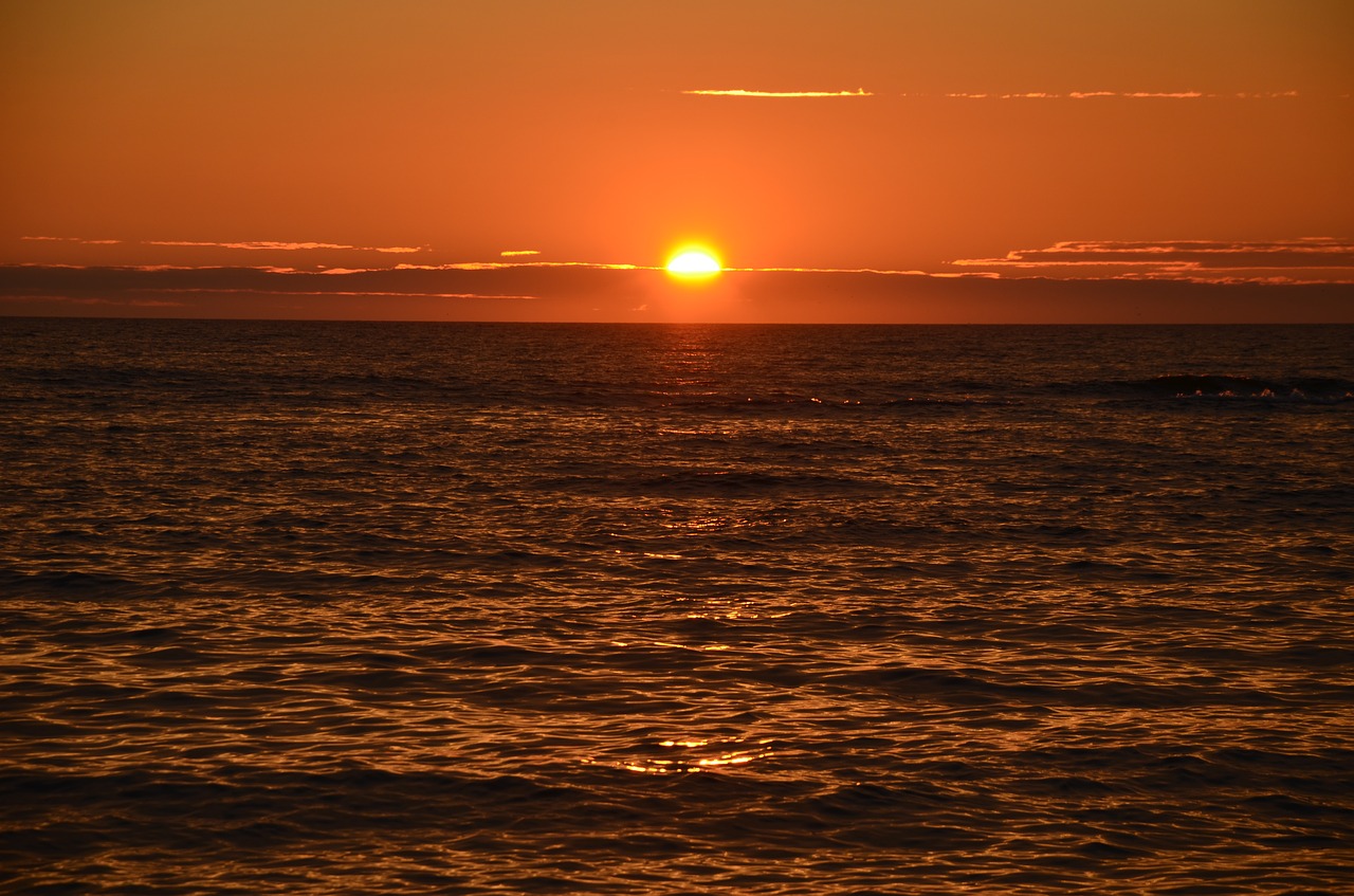 denmark north sea sunset free photo