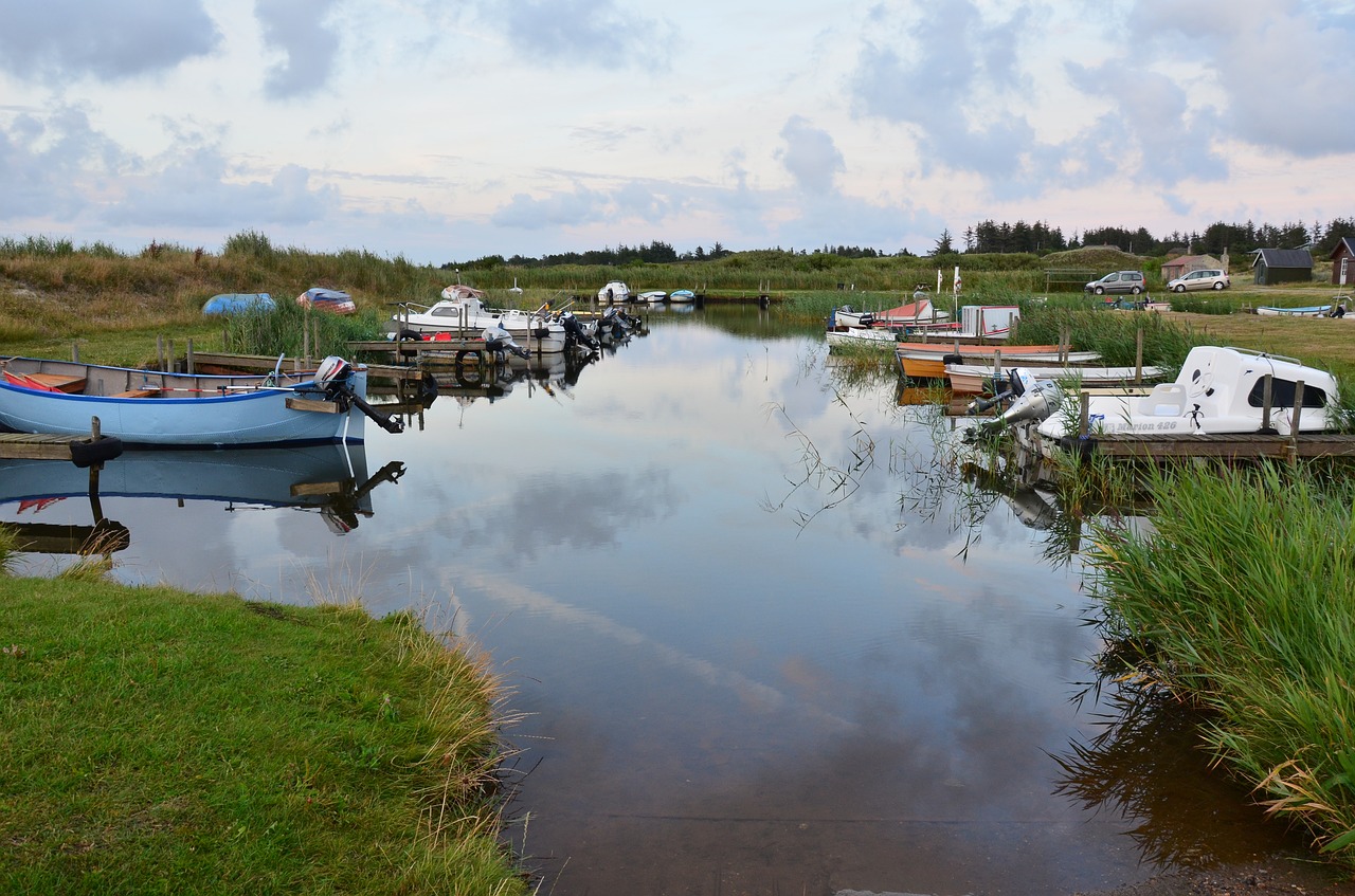 denmark nissum fjord port free photo