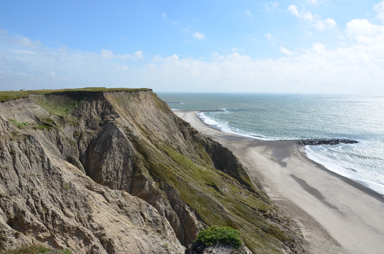 denmark cliff north sea free photo