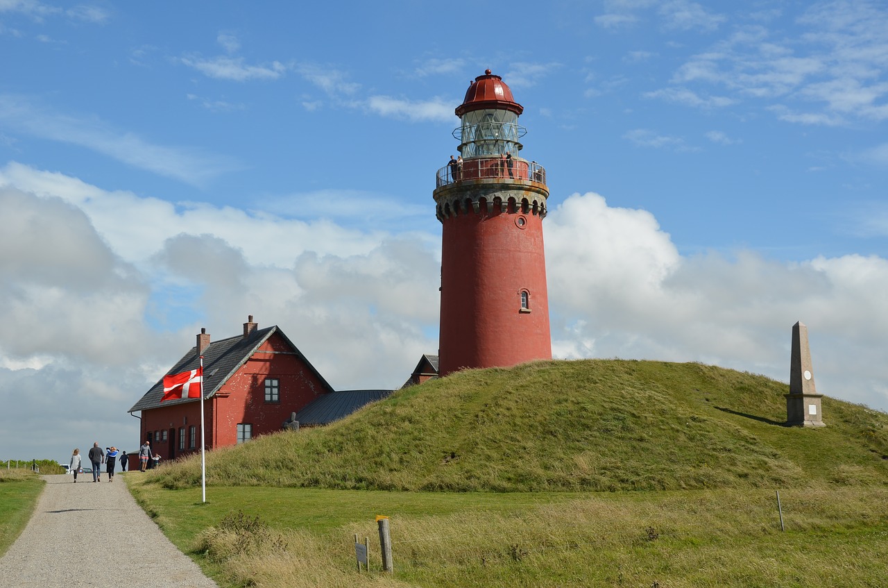 denmark lighthouse north sea free photo