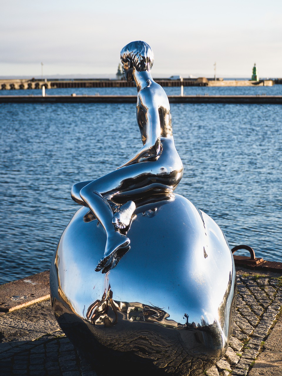 denmark  statue  harbor free photo