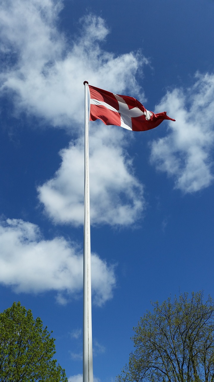 denmark flag air free photo