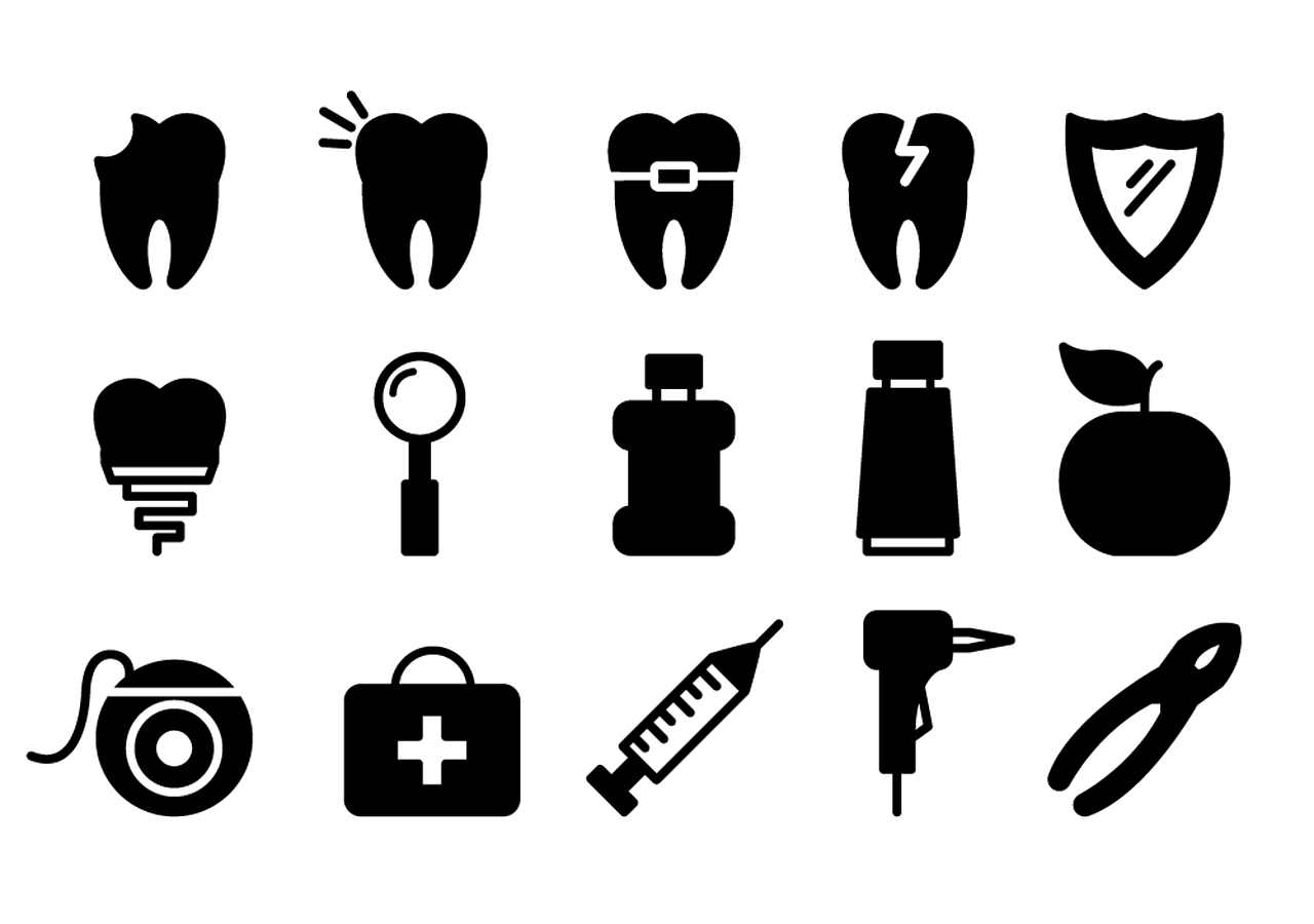 dental icons dentist tooth free photo